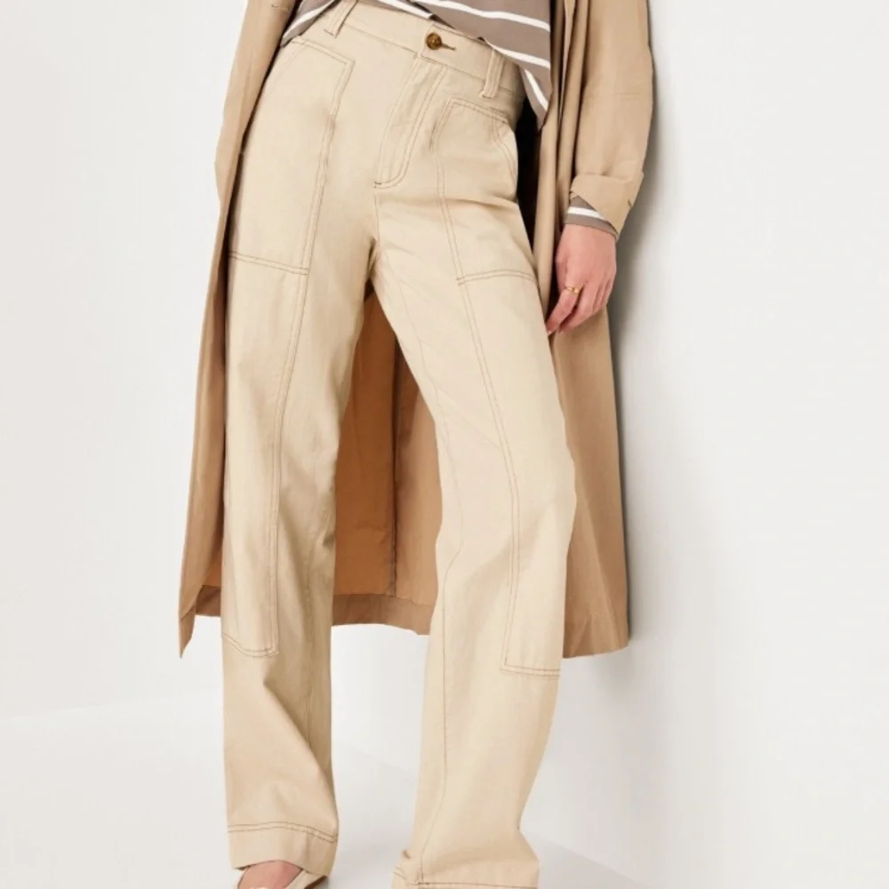 Old Navy High Waisted Utility Pant in Natural White NWT - Picture 1 of 11